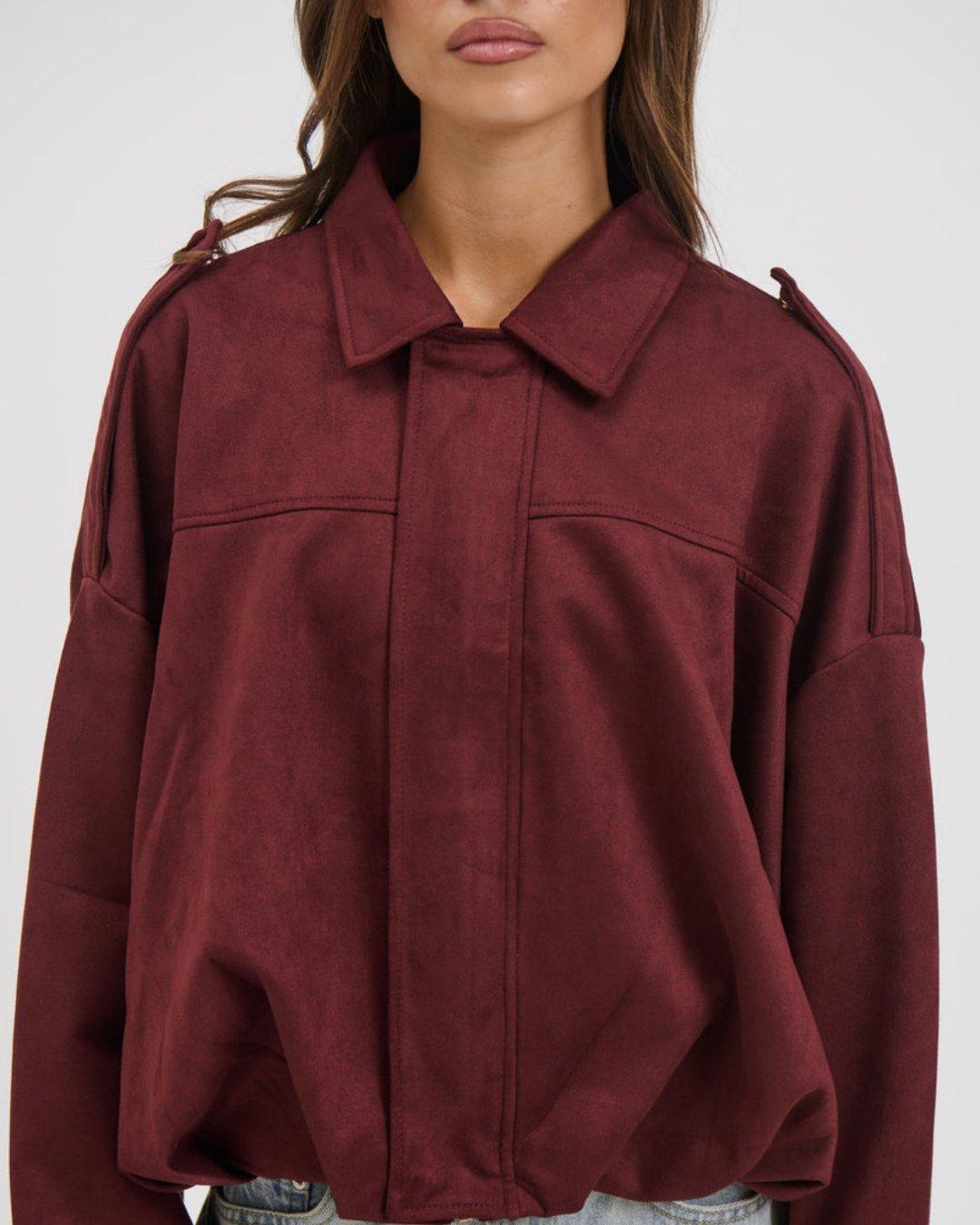 Alaigro Women's Suede Bomber