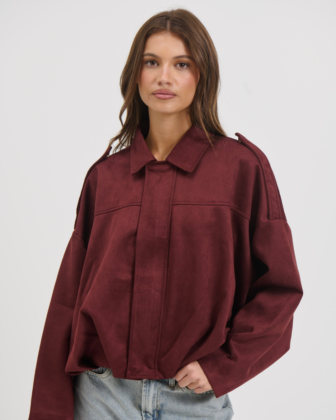 Alaigro Women's Suede Bomber