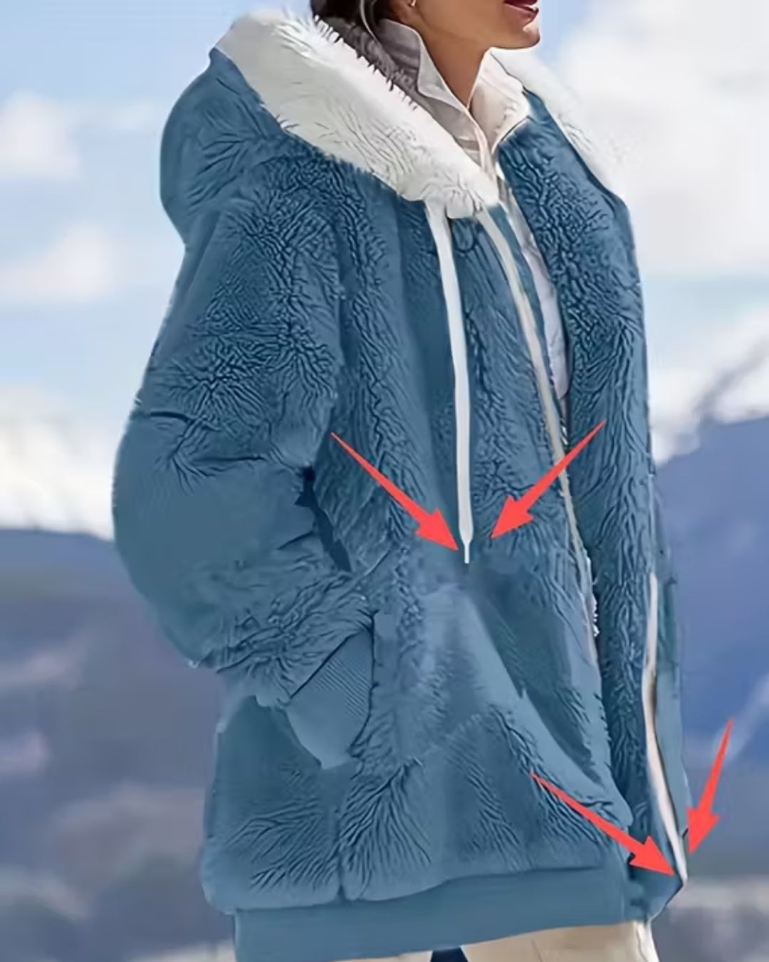 Aurivelle Plush Hooded Jacket