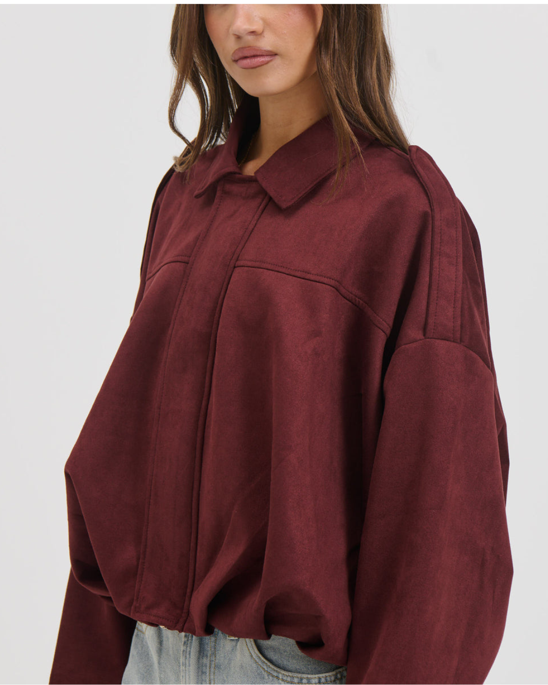 Alaigro Women's Suede Bomber