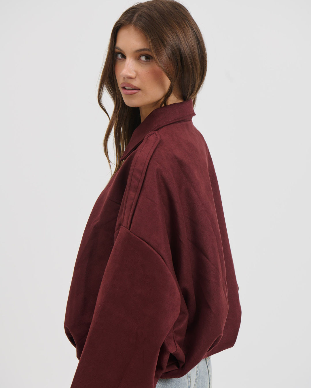 Alaigro Women's Suede Bomber