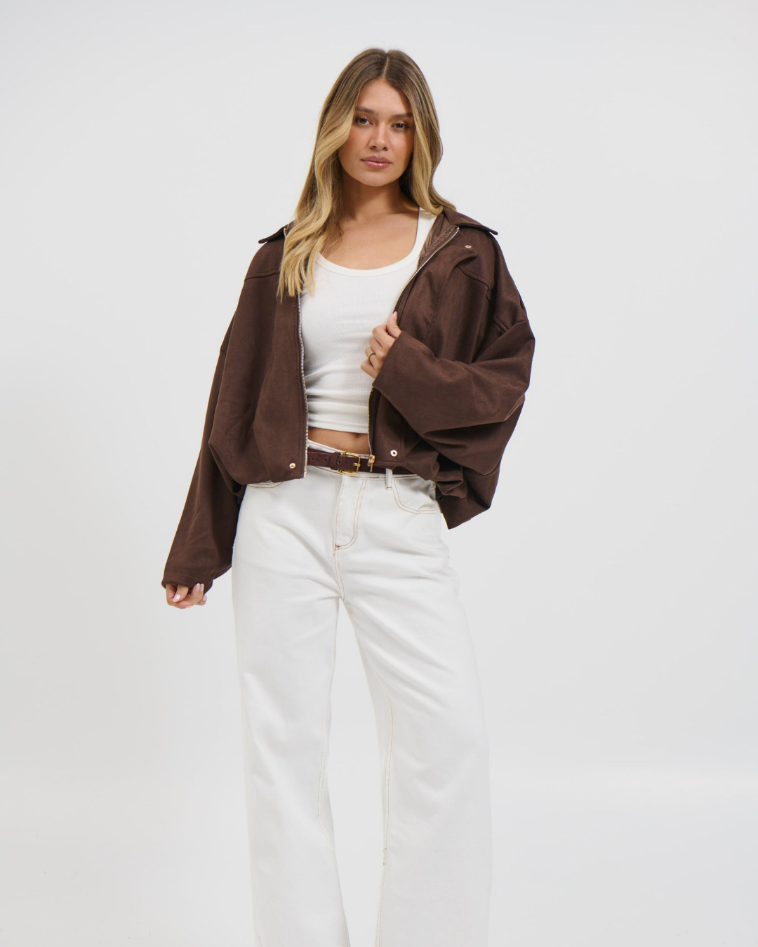 Alaigro Women's Suede Bomber