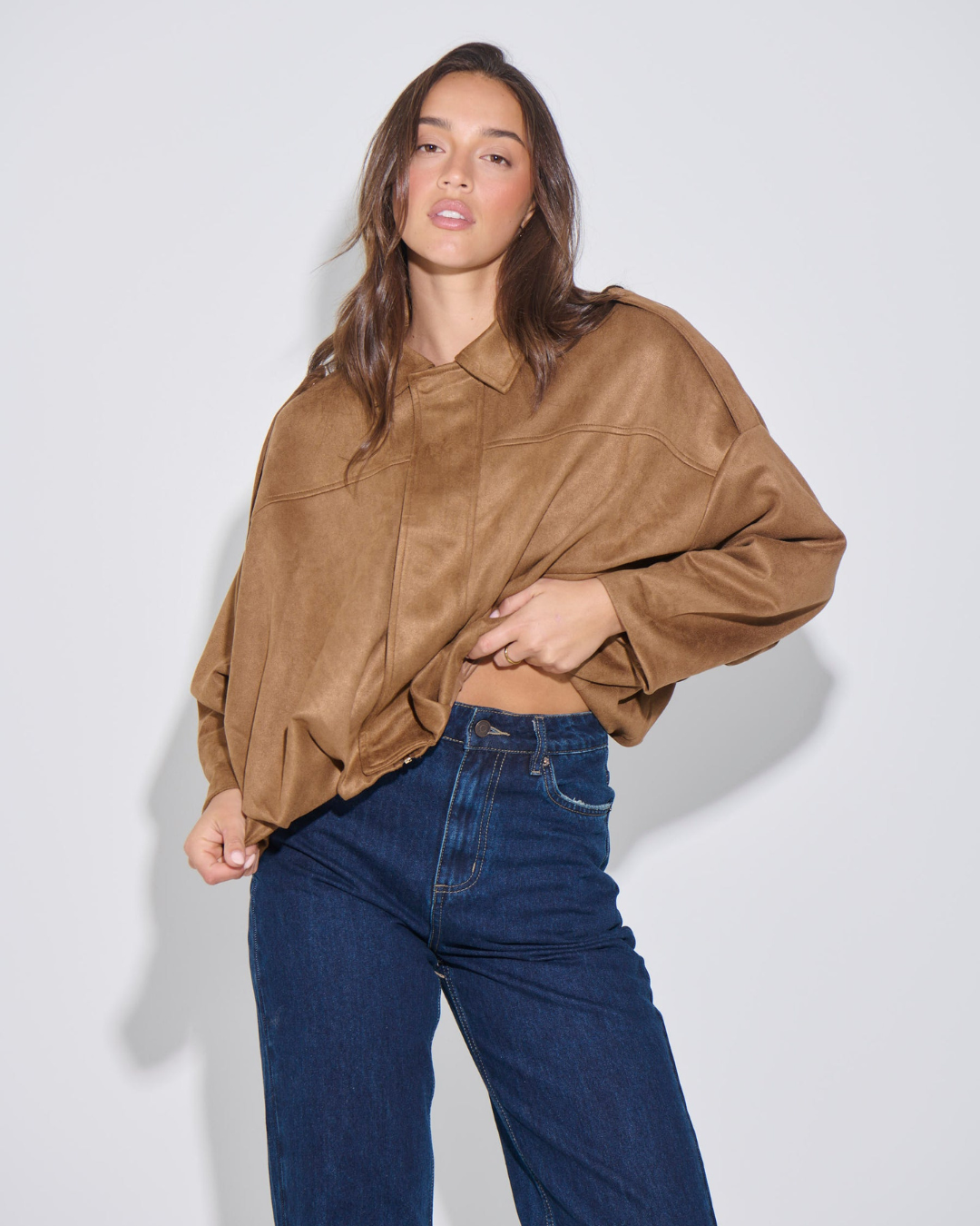 Alaigro Women's Suede Bomber