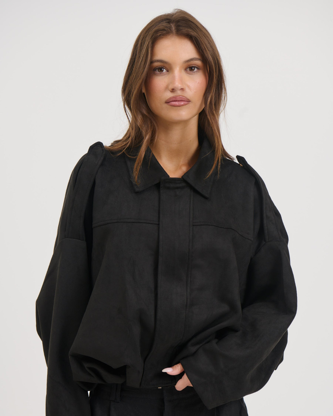 Alaigro Women's Suede Bomber