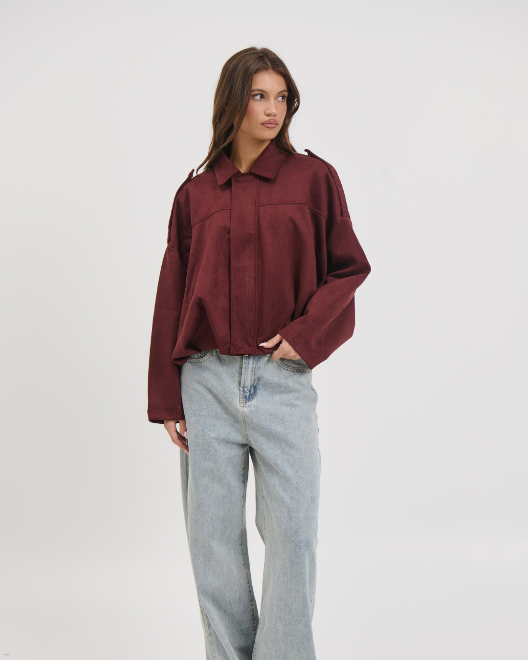 Alaigro Women's Suede Bomber