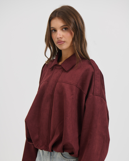 Alaigro Women's Suede Bomber