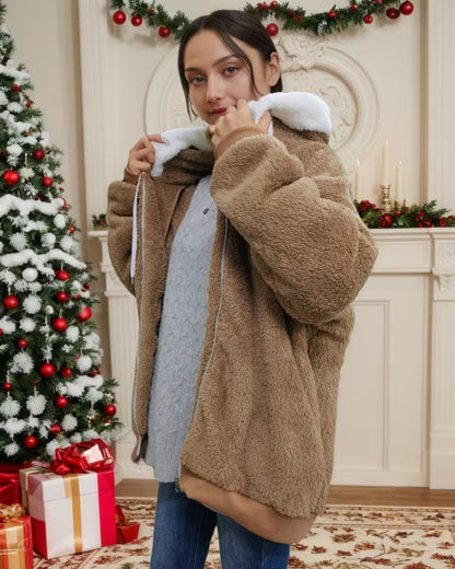 Aurivelle Plush Hooded Jacket