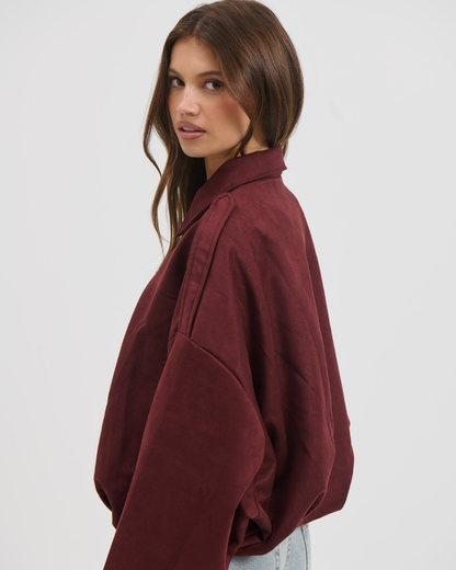 Alaigro Women's Suede Bomber