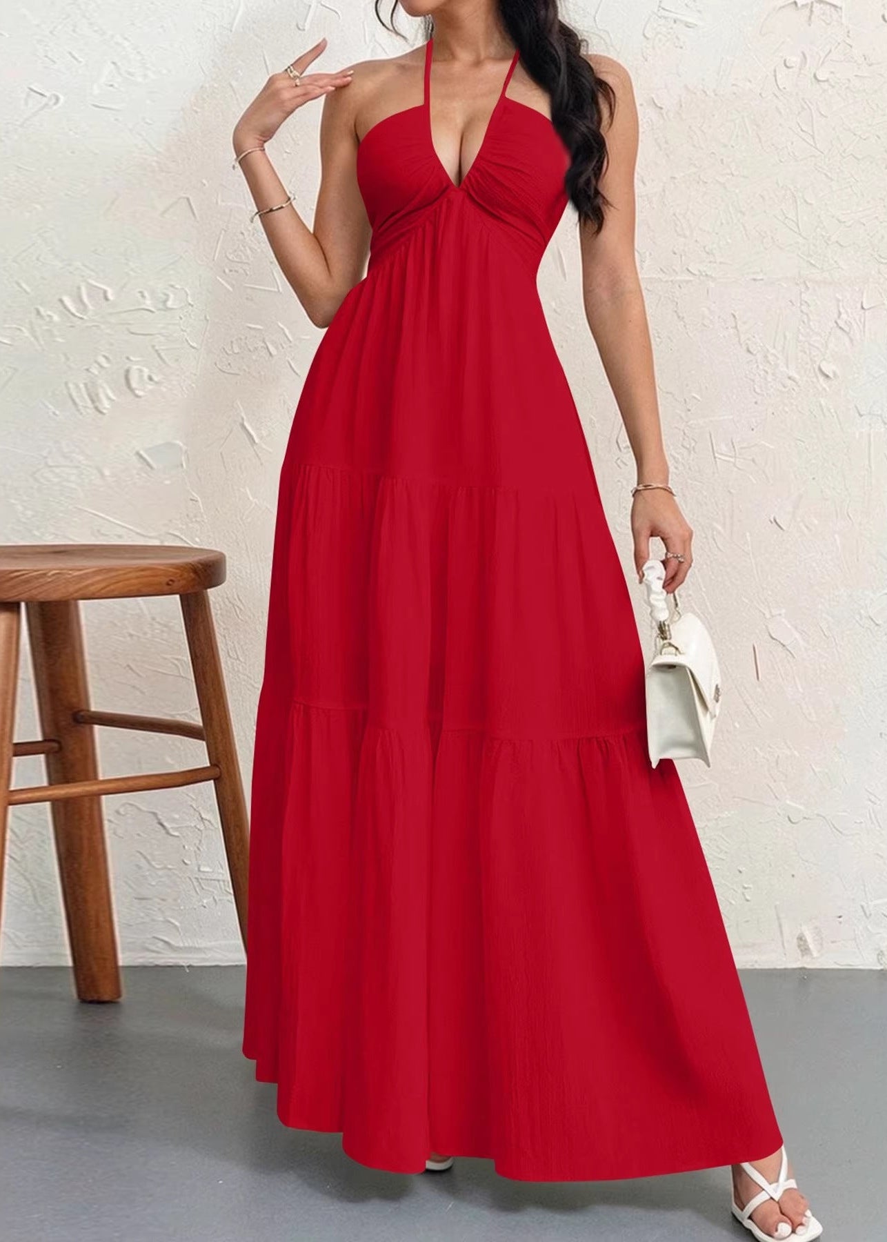 Backless Halter Dress