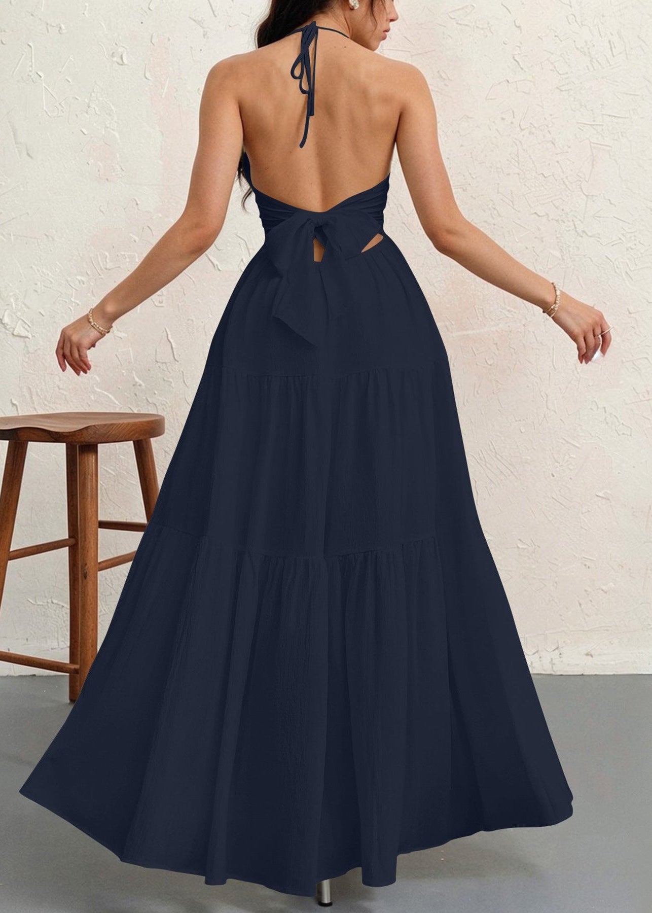 Backless Halter Dress