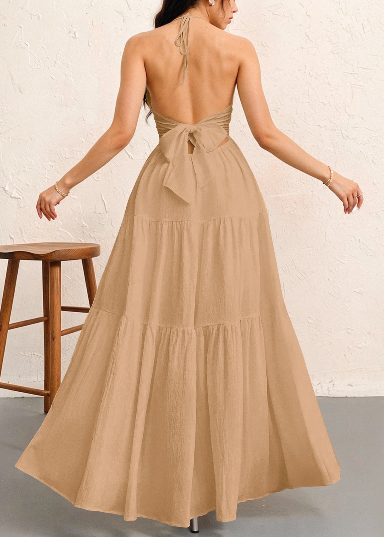 Backless Halter Dress
