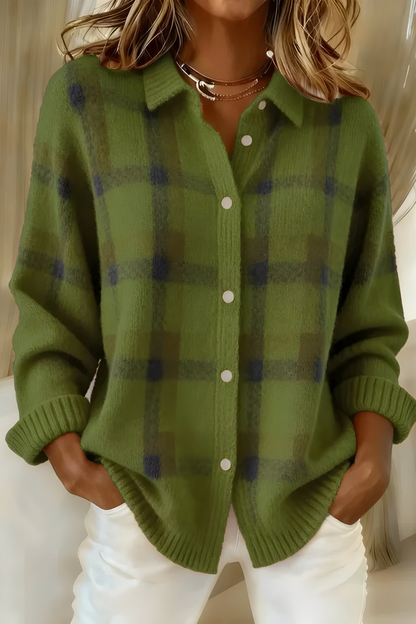 Relaxed Checked Knit