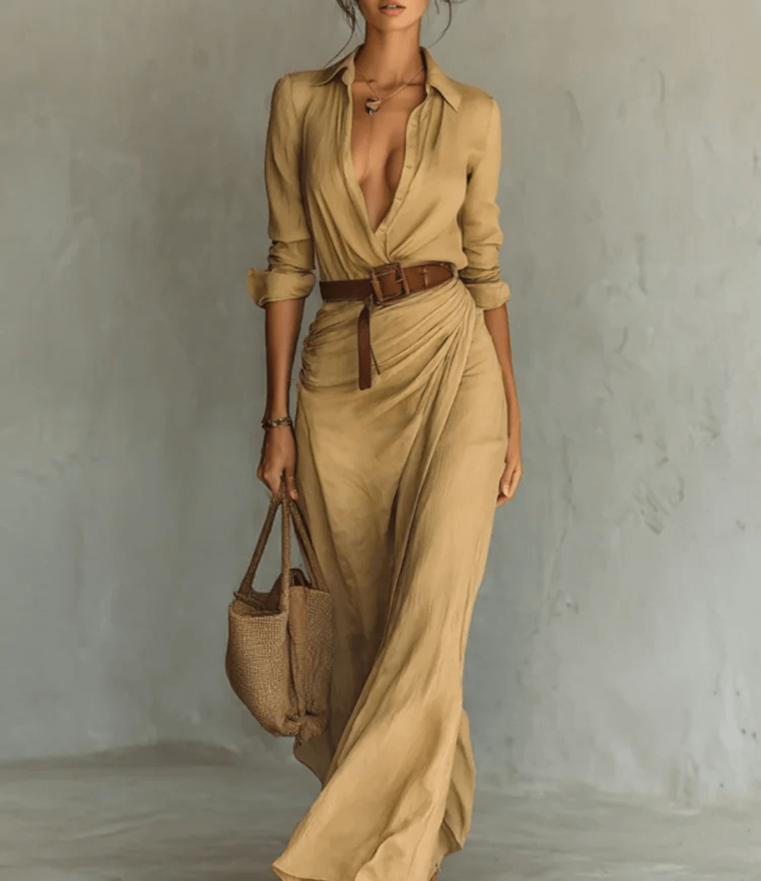 Elysiv Button Lapel Dress