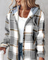 SableMont Modern Plaid Hood Coat