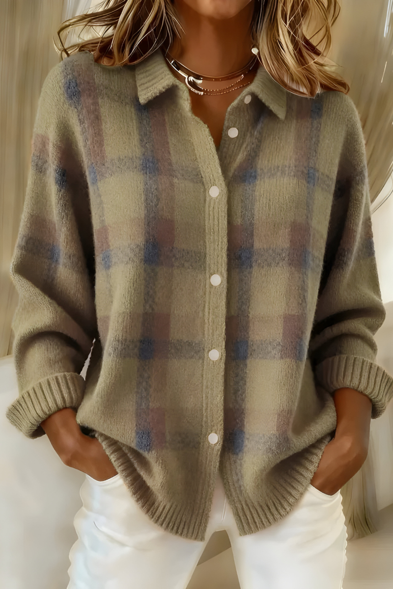 Relaxed Checked Knit
