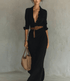 Elysiv Button Lapel Dress