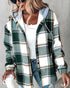 SableMont Modern Plaid Hood Coat