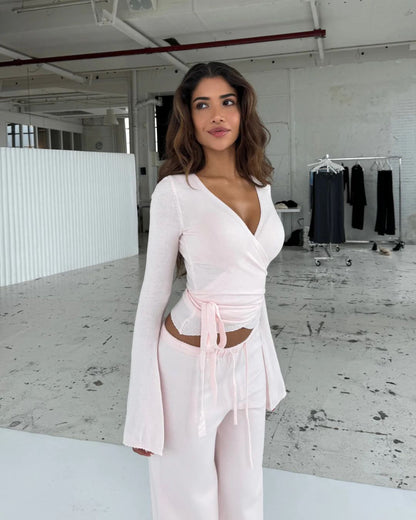 Ballet Wrap Knitwear Set