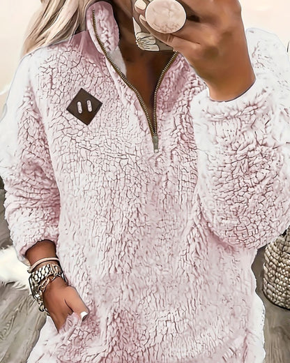 SableLuxe CozyZip Pullover