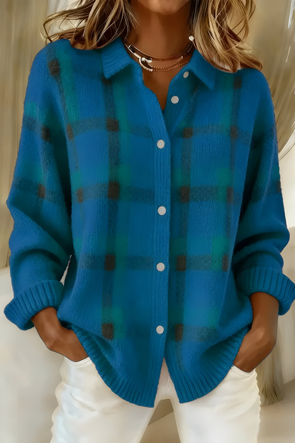 Relaxed Checked Knit
