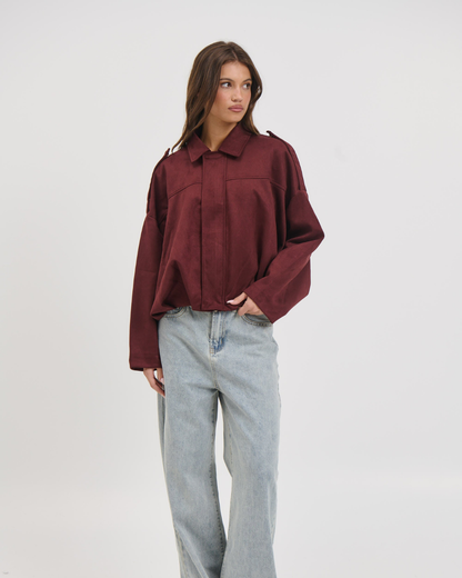 Alaigro Women's Suede Bomber