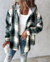 SableMont Modern Plaid Hood Coat