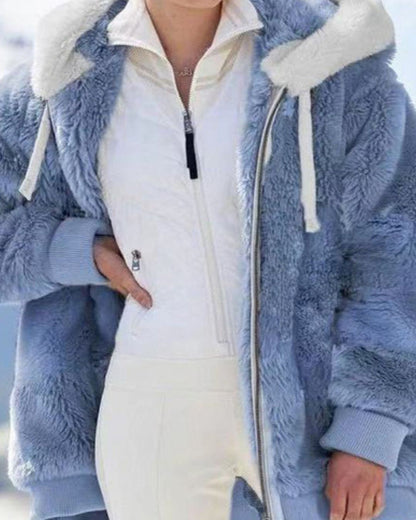 Aurivelle Plush Hooded Jacket