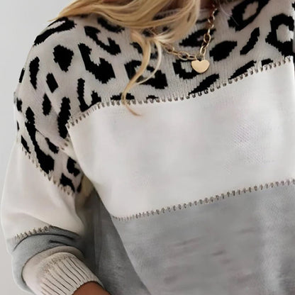 Elegant Leopard Knit Sweater