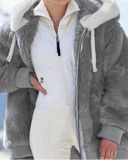 Aurivelle Plush Hooded Jacket