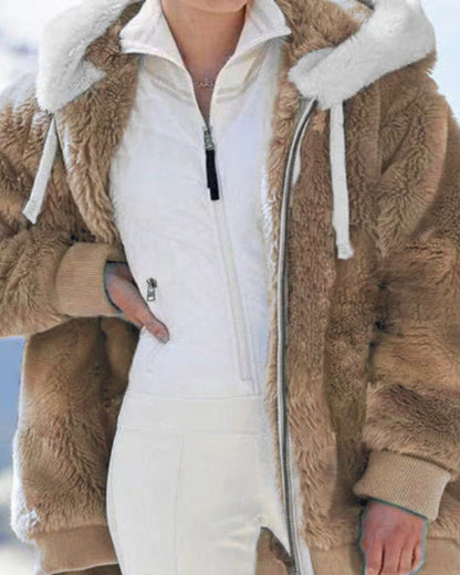 Aurivelle Plush Hooded Jacket