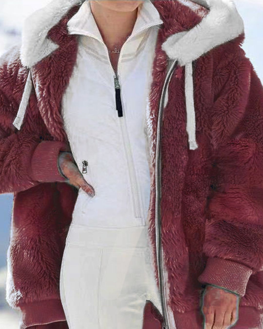 Aurivelle Plush Hooded Jacket