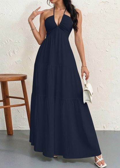 Backless Halter Dress
