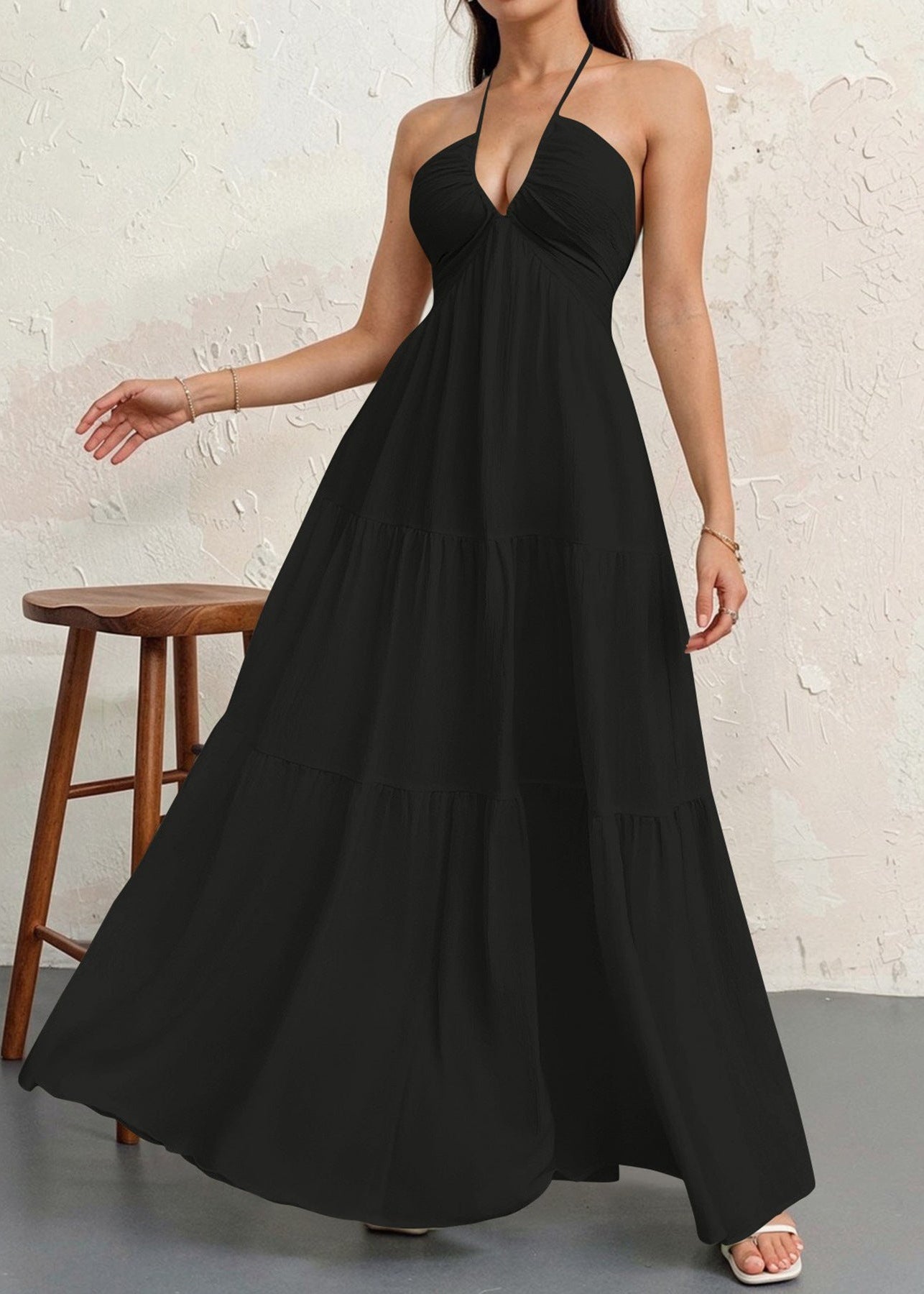 Backless Halter Dress